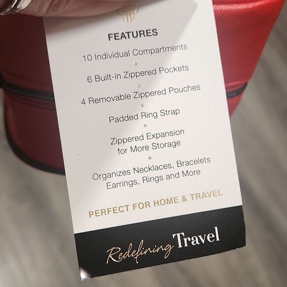 NWT PursN Red Travel Tiara Weekender Jewelry Case - Picture 3 of 5